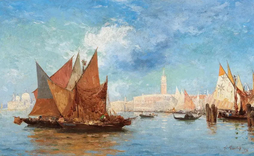 Venice, Fishing Boats in the Bacino di San Marco (1874)